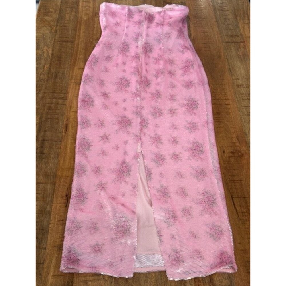 LoveShackFancy Stasia Sequin Dress Sz 2 Love Shack Fancy Flamenco Pink Ethereal - Picture 4 of 16